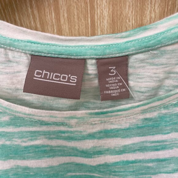 Chico's green print top size 16 - Picture 3 of 5